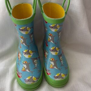 Lily & Dan Toddler 11/12 Shark Rain Boots